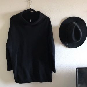 Free people black slouchy ottoman sweater